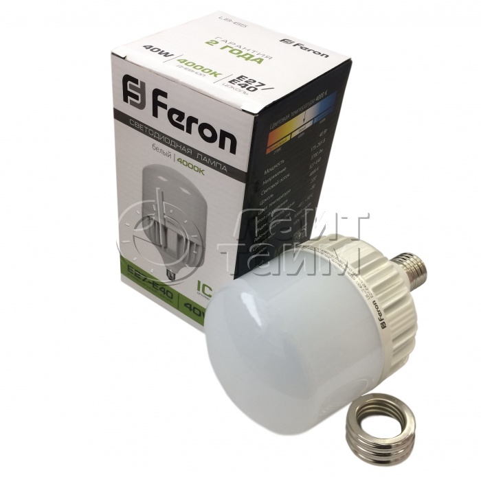 Лампа светодиодная LED 40вт Е27/Е40 белый (LB-65)