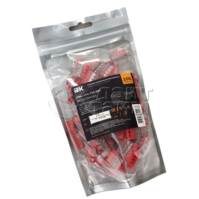 Строительно-монтажная клемма СМК 772-204 UKZ30-204-001, уп. 100 шт.