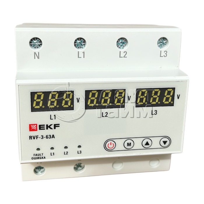 Реле выбора фаз с дисплеем RVF-3-63А PROxima RVF-3-63a EKF